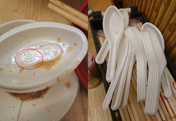 爽吃小火鍋驚見「6號塑膠湯匙」(圖/翻攝PTT)