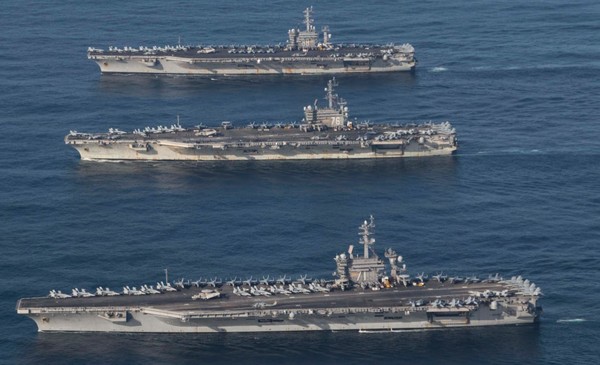 ▲▼雷根號（USS Ronald Reagan, CVN-76）、羅斯福號（USS Theodore Roosevelt, CVN-71）及尼米茲號（USS Nimitz, CVN-68）。（圖／翻攝自美國海軍官網）
