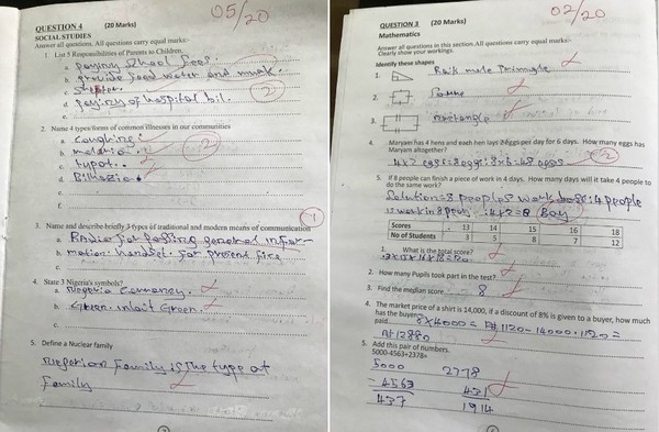 ▲▼奈及利亞2.2萬教師測驗小學題目不及格，遭到開除。（圖／翻攝自Nasir El-Rufai推特）