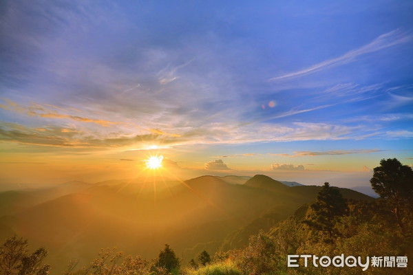 ▲▼ 太平山國家森林遊樂區望洋山步道日出。（圖／羅東林管處提供）