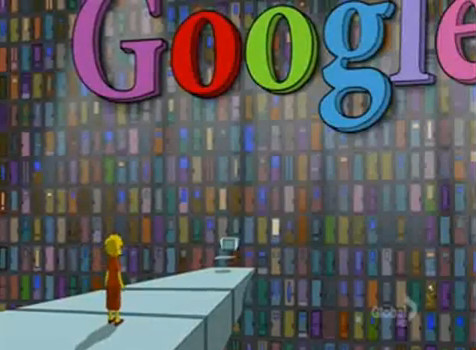 在《辛普森家庭》「未來的谷歌」這一集節目裡，長大了的麗莎辛普森說：「谷歌，雖然你奴役了全世界一半的人，不過還是得說你是很棒的搜尋引擎。」