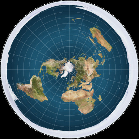 ▲▼地平理論者眼中的地球。（圖／翻攝自維基百科）