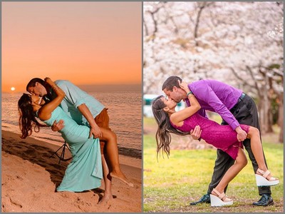 情侶在各國拍「下腰擁吻照」，3年後男的不給親了　女友：我願意