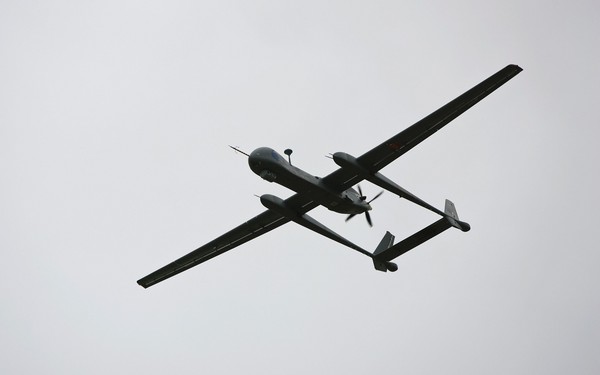 ▲▼以色列製造的蒼鷺無人機（Heron TP drone）。（圖／CFP）