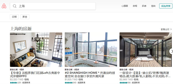 上海地區的房間介紹。（圖／翻攝Airbnb）