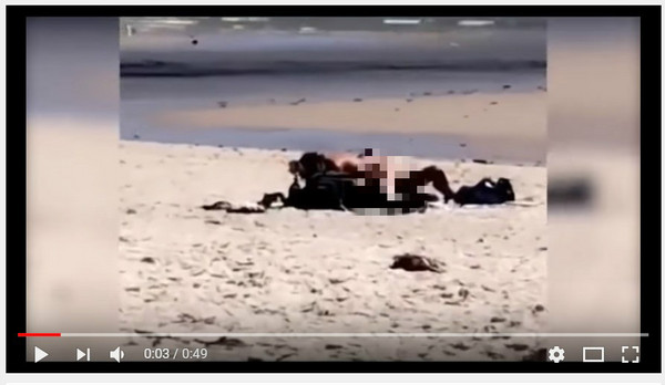 「女上男下」海灘全裸性愛　無碼激情片吸10萬網友收看。（圖／翻攝自Mother day的YouTube）