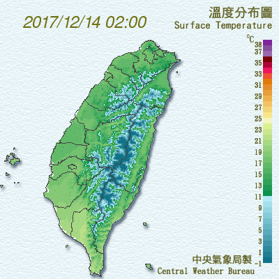 ▲▼強烈冷氣團狂降13度！全台周末迎接「最冷5天」體感只有10度。（圖／中央氣象局）