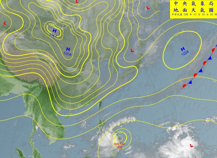 天氣圖。（圖／氣象局）