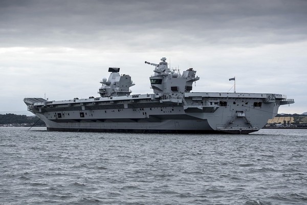 英國伊利莎白女王號航母（HMS Queen Elizabeth）。（圖／翻攝英國海軍官網）