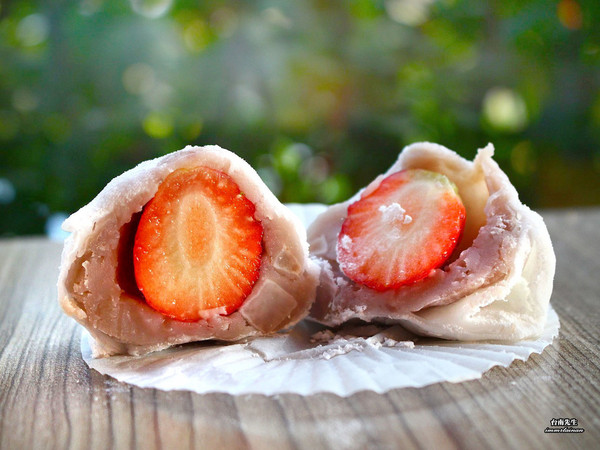▲台南期間限定的金桃家草莓大福。（圖／台南先生提供）
