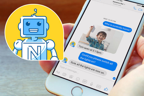 ▲語音外的新選擇！透過臉書Messenger對話操控家電（圖／翻攝 Netatmo）