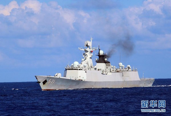 解放軍054A型導彈護衛艦「運城艦」。（圖／翻攝自新華網）
