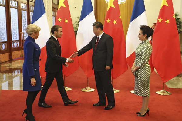 ▲▼ 法國總統馬克宏（Emmanuel Macron）訪問北京，與中國國家主席習近平會晤。（圖／達志影像／美聯社）