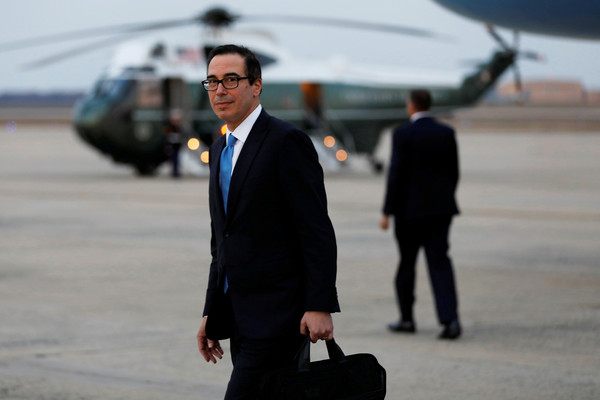 ▲美國財政部長米努勤（Steve Mnuchin）（圖／路透社）