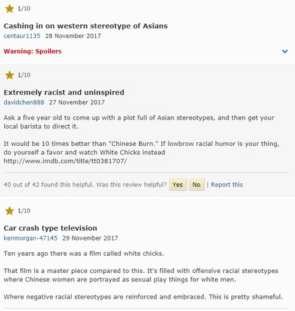 ▲▼IMDb網站對「Chinese Burn」的評論。（圖／翻攝自IMDb）