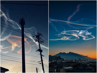 火箭畫出「夜光雲」！鹿兒島發射衛星　天空出現罕見奇觀