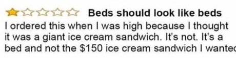 要買冰淇淋三明治買成床墊（圖／翻攝自REDDIT）
