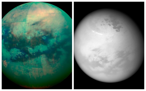 ▲▼土星的月亮「土衛六」（泰坦，Titan）。（組圖／達志影像／美聯社）