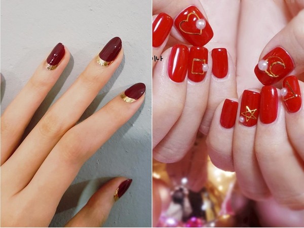 ▲紅色系美甲。（圖／翻攝自instagram@nailtam2na、nail_unistella、____onnu____）