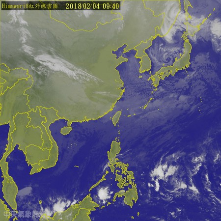冰冷天氣會持續到周三清晨,周五起明顯回溫,「緩進式寒潮」終於結束。(圖/中央氣象局)