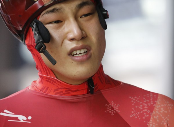 南韓俯式雪橇選手尹誠彬。（圖／路透社攝）