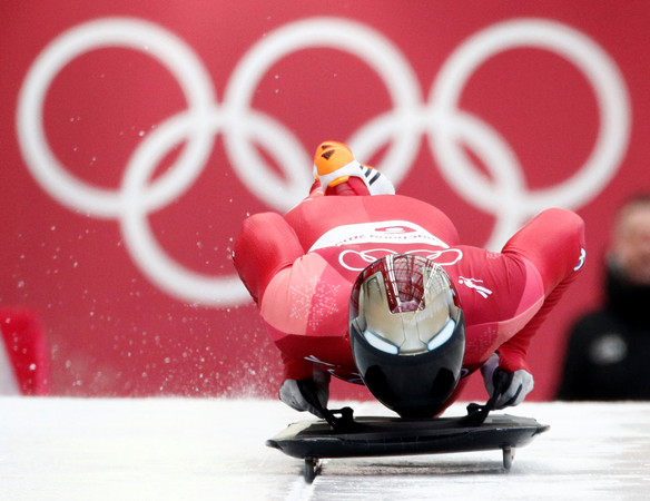 南韓俯式雪橇選手尹誠彬。（圖／路透社攝）