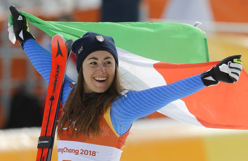 ▲平昌冬奧高山滑雪女子下坡賽金牌Sofia Goggia       。（圖／達志影像／美聯社）