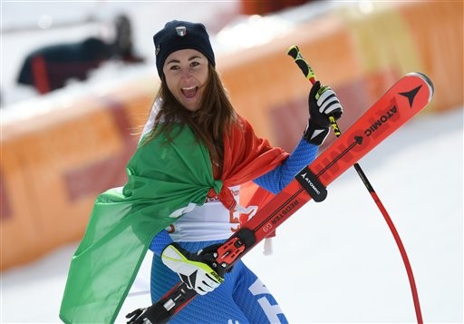 ▲平昌冬奧女子高山滑雪下坡賽金牌Sofia Goggia        。（圖／達志影像／美聯社）
