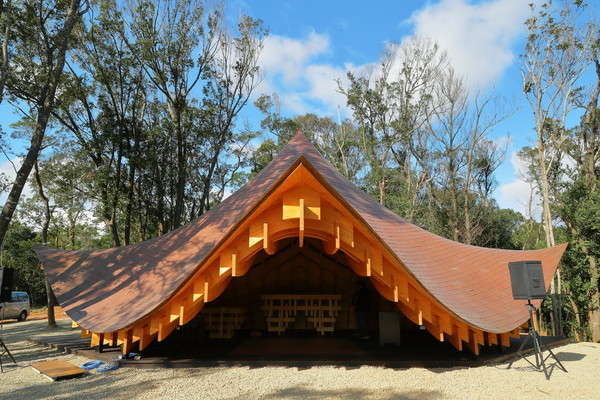 ▲▼台開新埔園區「雲夢山丘」，區內第一階段首座建築－雲水觀（王禪老祖廟）今年已正式完工。（圖／台開提供）