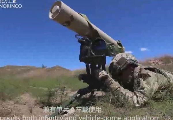 2017年8月中國北方公司 「裝甲與反裝甲日」活動公開紅箭-11導彈發射影片。（圖／翻攝自觀察者網）