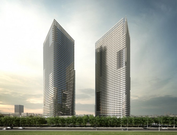▲▼ Richard Meier＆Partners Architects在東京灣海濱長廊的設計建築 。（圖／翻攝自Richard Meier＆Partners Architects 官網）