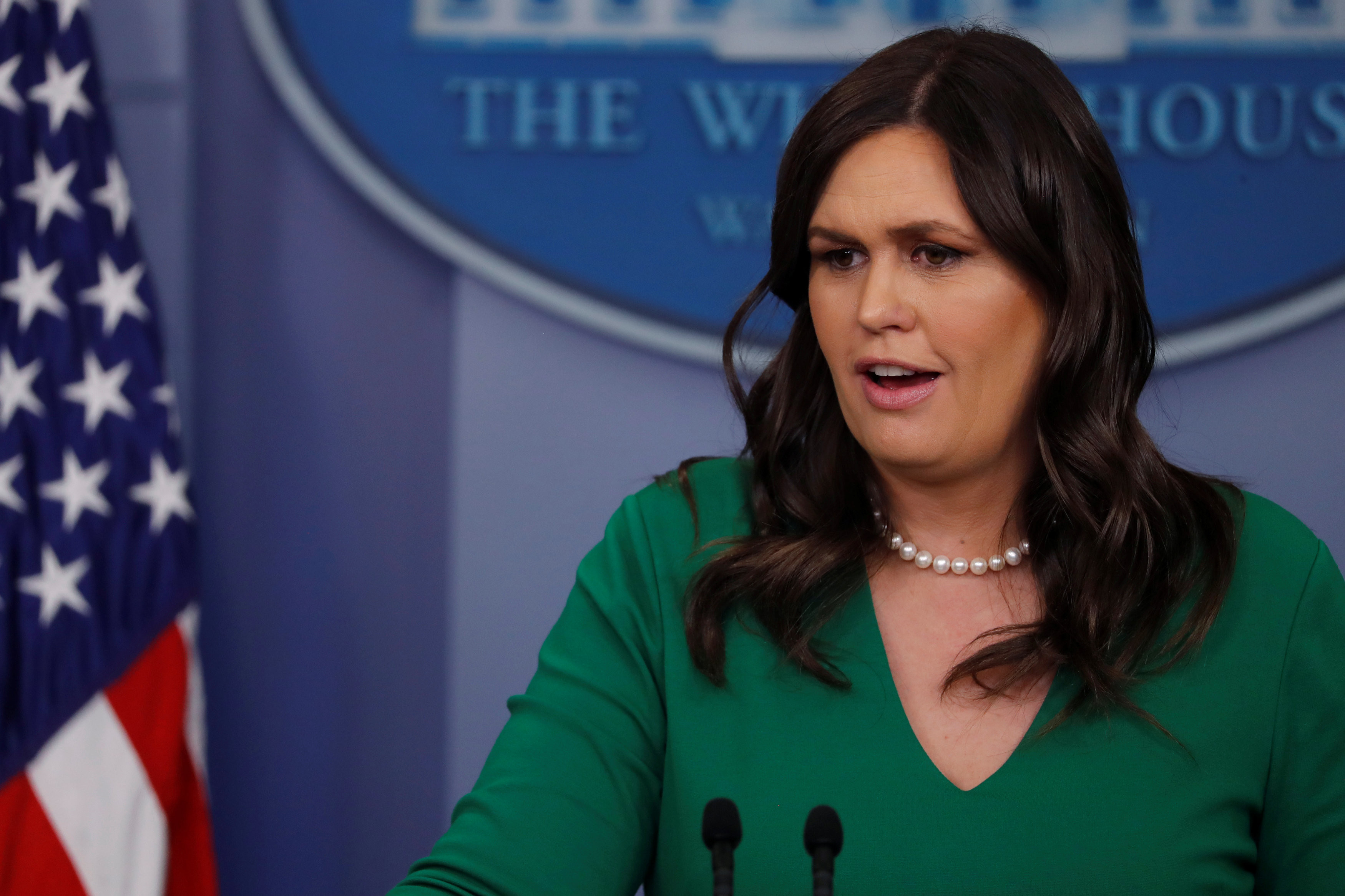 ▲▼白宮發言人桑德斯(Sarah Sanders)。(圖/路透社)
