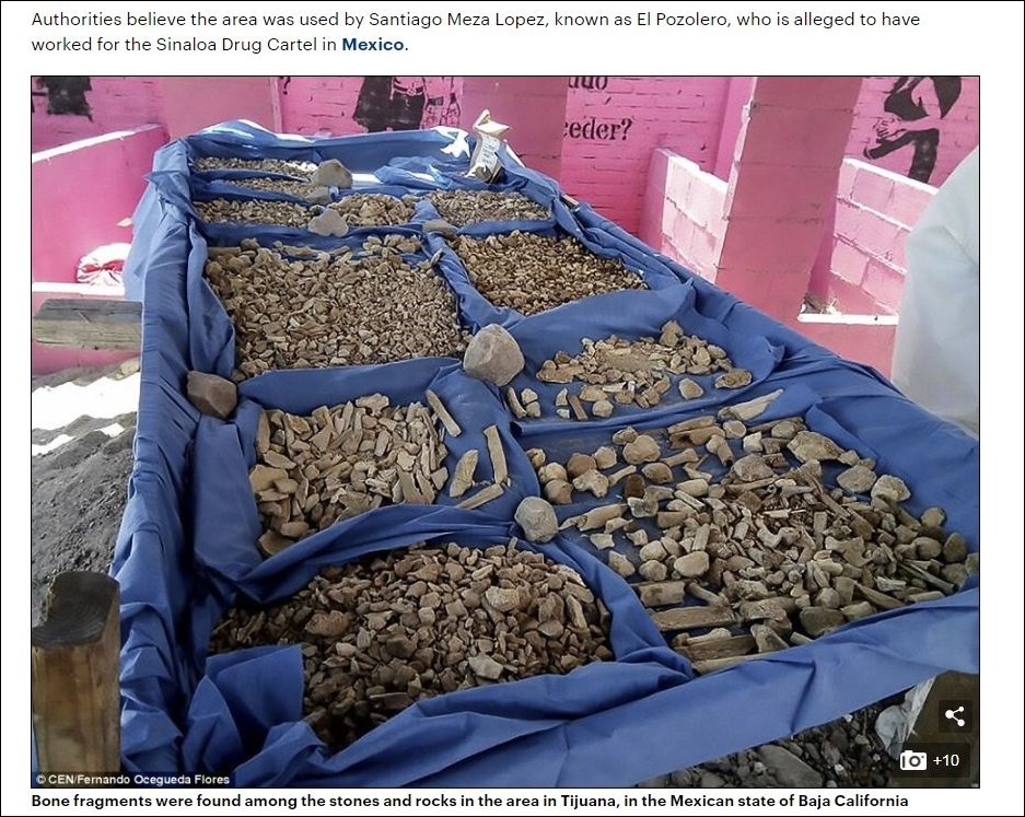▲墨西哥警方在北下加州（Baja California）提華納（Tijuana）發現一處埋葬至少240人的地下亂葬崗。（圖／翻攝自每日郵報）
