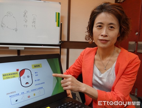 ▲偏頭痛病友會活動兒童神經科主治醫師賴明琪表示兒童和青少年偏頭痛與成人不同發作快時間短及胃腸不適提醒藥物治療外.睡眠充足及適當運動可改善。(圖/奇美醫學中心提供)