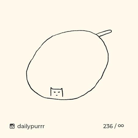 貓咪輪廓插畫（IG@dailypurrr）