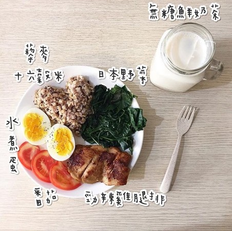 ▲yun.xuan_food所搭配的減肥餐。（圖／翻攝自yun.xuan_food IG）