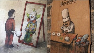 法國畫家畫出病態的社會　我們都只是現實生活的小丑