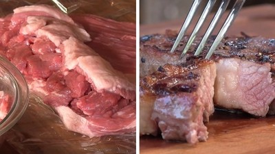 「牛排一塊100」你敢吃？專家拼爛碎肉下鍋煎…和真肉一樣好吃