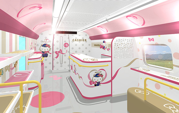 ▲▼ 西日本Hello Kitty子彈列車6/30正式運行，內裝搶先看（圖／翻攝自jr-hellokittyshinkansen官網）