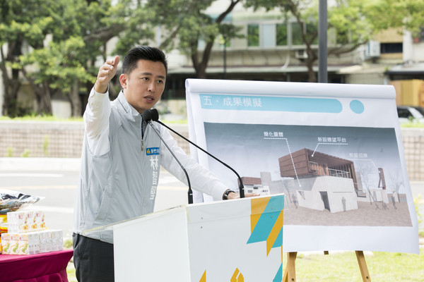 ▲新竹市長林智堅主持「府後街角景觀改善工程」動土典禮。