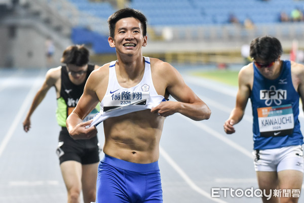 ▲▼2018台灣國際田徑公開賽,男子400公尺決賽,楊隆翔。（圖／記者李毓康攝）