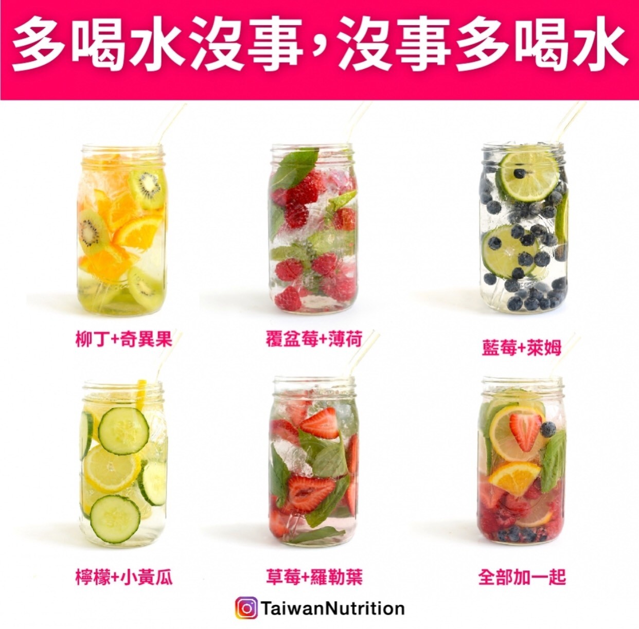 ▲水果水、零卡飲料。(圖/《Taiwan Nutrition台灣營養》授權提供)