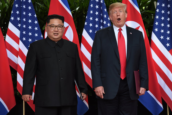 ▲川金會／北韓領導人金正恩與美國總統川普。（圖／路透社）