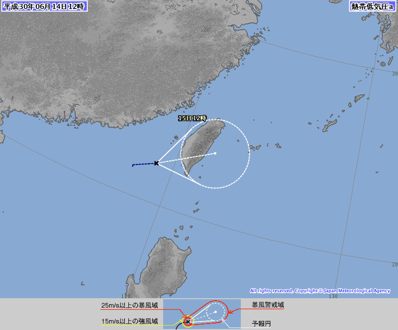 天氣。（圖／翻攝日本氣象廳）