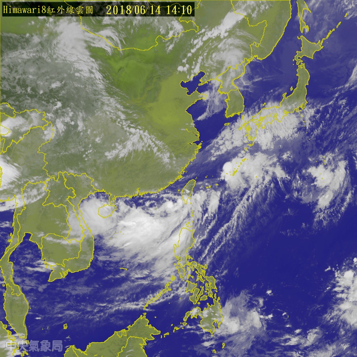 ▲雨勢集中在南台灣。（圖／翻攝中央氣象局網站）