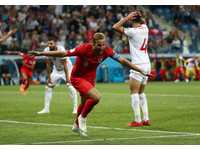▲▼2018世足，英格蘭vs突尼西亞，凱恩（Harry Kane）。（圖／路透社）