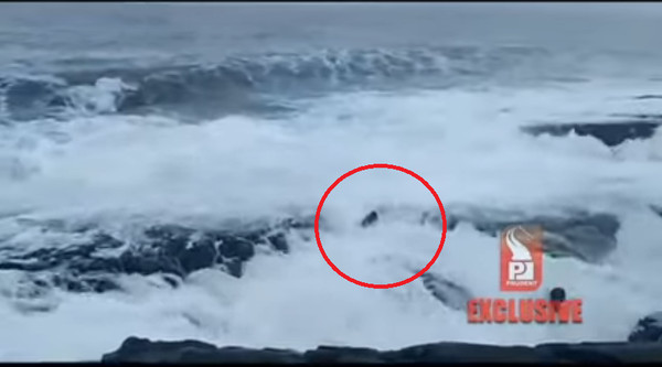 印度果亞邦（Goa）的新克里姆（Sinquerim）海灘日前有一行人前往遊玩，並記錄著嬉戲時的場景，沒想到一個大浪打過來，一名33歲男子凡山（Sasikumar Vasan）竟不幸被海浪捲走，而這一切遠處的遊客用相機記錄下來。（圖／翻攝自youtube）