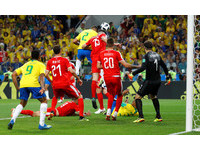 ▲▼ 2018世足,塞爾維亞vs巴西。席爾瓦(Thiago Silva)進球（圖／路透社） 