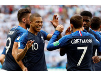 ▲▼  2018世足,法國vs阿根廷。姆巴佩(Kylian Mbappe)、格里茲曼(Antoine Griezmann)（圖／路透社）
