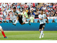 ▲▼     2018世足,法國vs阿根廷。阿奎羅(Sergio Aguero)進球（圖／路透社）